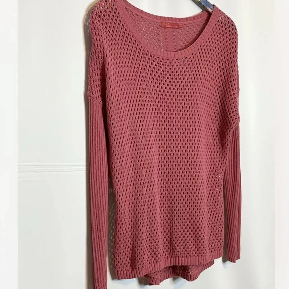 Prana | Parker Sweater Open Knit 100% Organic Cotton Red Slate - Picture 4 of 7